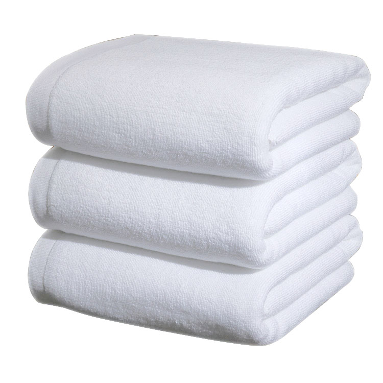 32S Plain white bath towel set